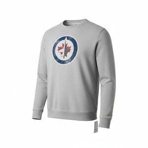 Adidas Authentic NHL Winnipeg Jets Classic “47” Gray Crewneck Sweatshirt Size L